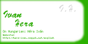 ivan hera business card